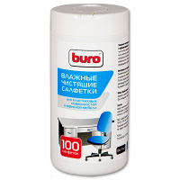 Салфетки чистящие универсальные Buro BU-Tsurl 100 шт/уп, в тубе, 817442